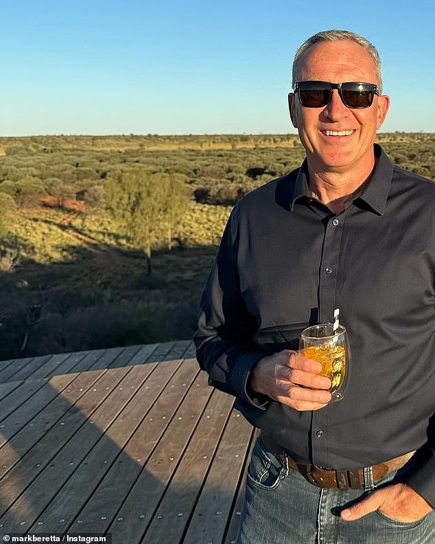 Female fans are swooning over new single Mark Beretta after he posted a 'handsome' selfie on Uluru on Thursday following his divorce