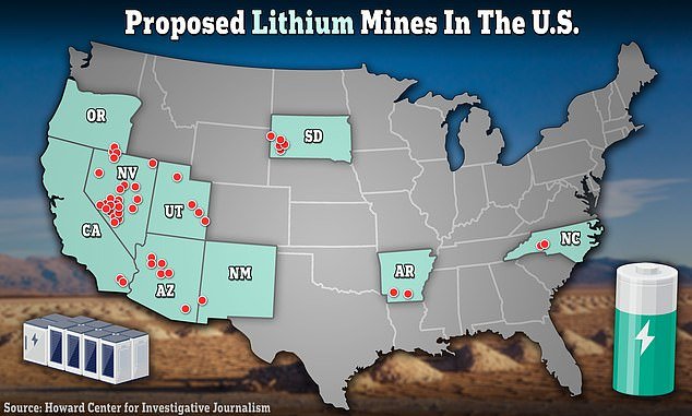 America's lithium boom is underway and there are currently 72 proposed mines in the country
