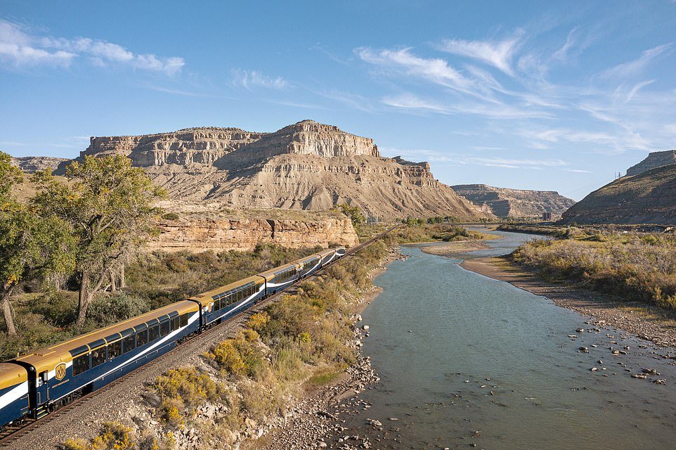 Cowboyland: Tom Chesshyre experiences Rocky Mountaineer's first U.S. train route.  Above, the train passes through De Beque Canyon in Colorado as it heads toward Utah