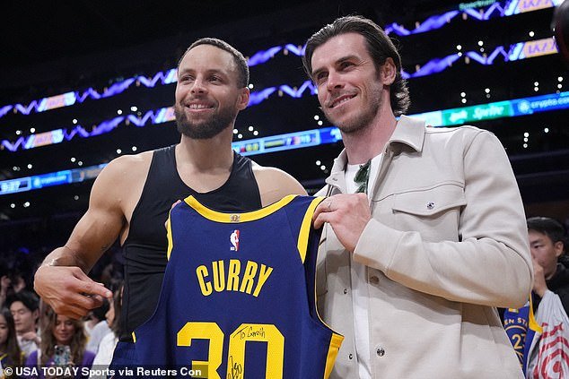 Gareth Bale has joined forces with Stephen Curry in his first move since leaving football