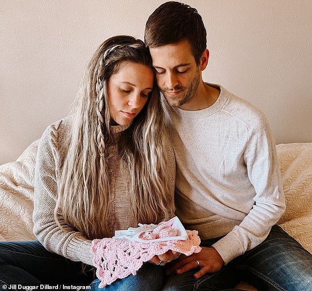 Jill Duggar and Derick Dillard reunited with her parents, Jim Bob and Michelle, as they were spotted attending the memorial service for the couple's stillborn daughter