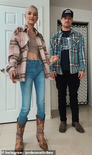 The 23-year-old, from California, has set up a joint Instagram account with love interest Matt Ryan, where the pair are seen cozying up together in a series of clips and selfies