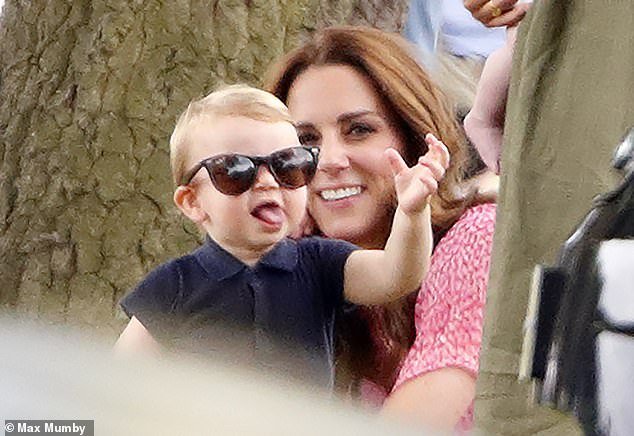 Prince Louis wore his mother's sunglasses at a charity polo event in 2019