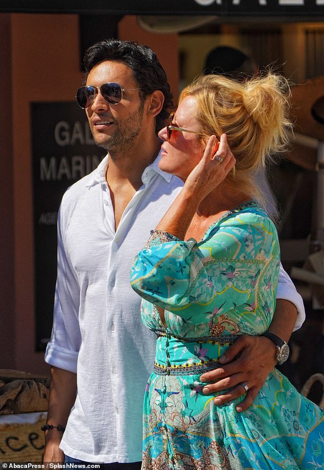 The television chef, 56, and the Algerian actor, 43, are enjoying a romantic getaway in the luxurious French coastal town, and they looked the epitome of a happy couple as they soaked up the sun on Monday.