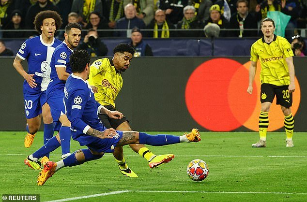 Ian Maatsen scored his first Champions League goal in Borussia Dortmund's victory over Atletico Madrid on Tuesday evening
