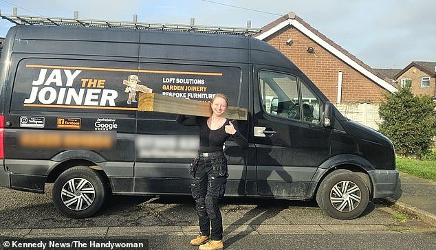 The 24-year-old says the interviewers did not ask any questions about her carpentry training or experience as a building tradesperson, but offered her a job as a receptionist instead of the 'Joiner' job she applied for.