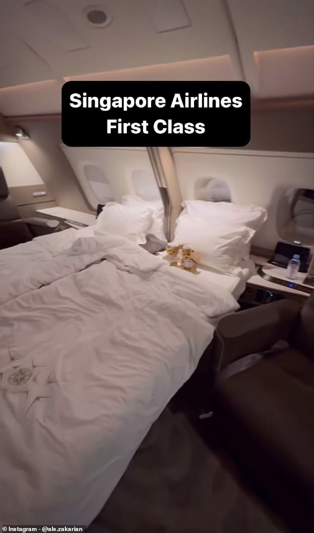 A video shared by a Singapore Airlines passenger on social media shows a first-class cabin complete with a double bed, leaving travelers both awestruck and wallet-weary.