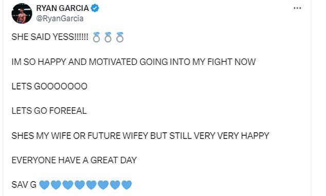 Garcia posted a video clip to X in which he posed the question alongside a message to Bond