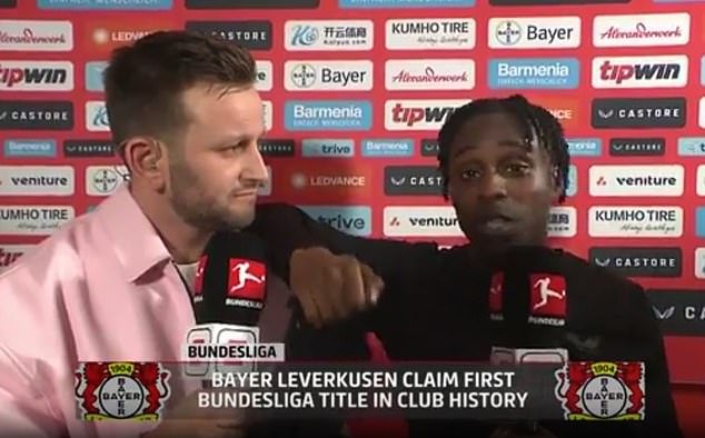 Jeremy Frimpong's jubilant interview after winning the Bundesliga has gone viral