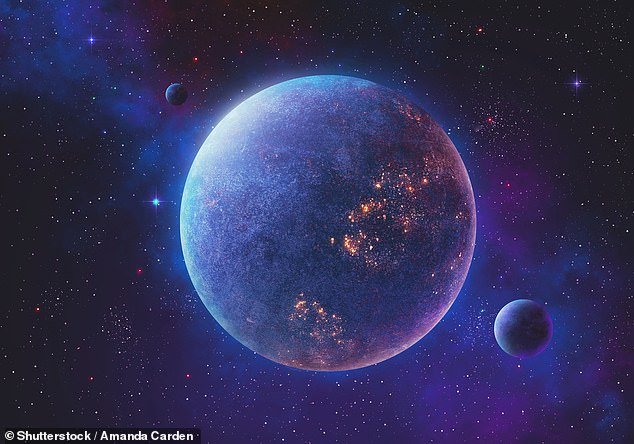 Scientists at Cornell University believe they have taken a major step forward in the search for aliens.  In a new study, they claim that planets harboring alien life may emit a distinctive purple hue (artist's impression)