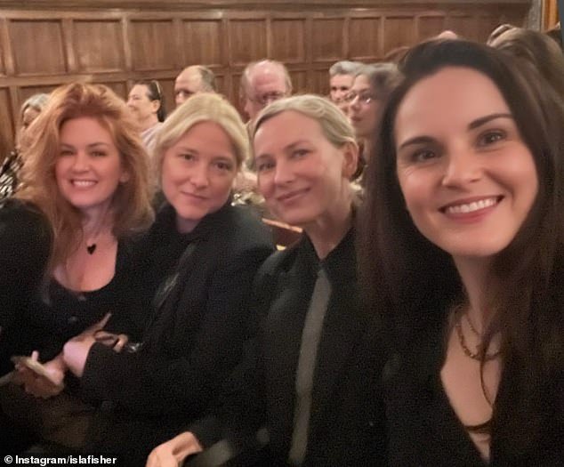Isla Fisher has broken her silence on social media following the allegations about her husband Sacha Baron Cohen as she shared a photo at the theater with friends Bruna Papandrea, Naomi Watts and Michelle Dockery
