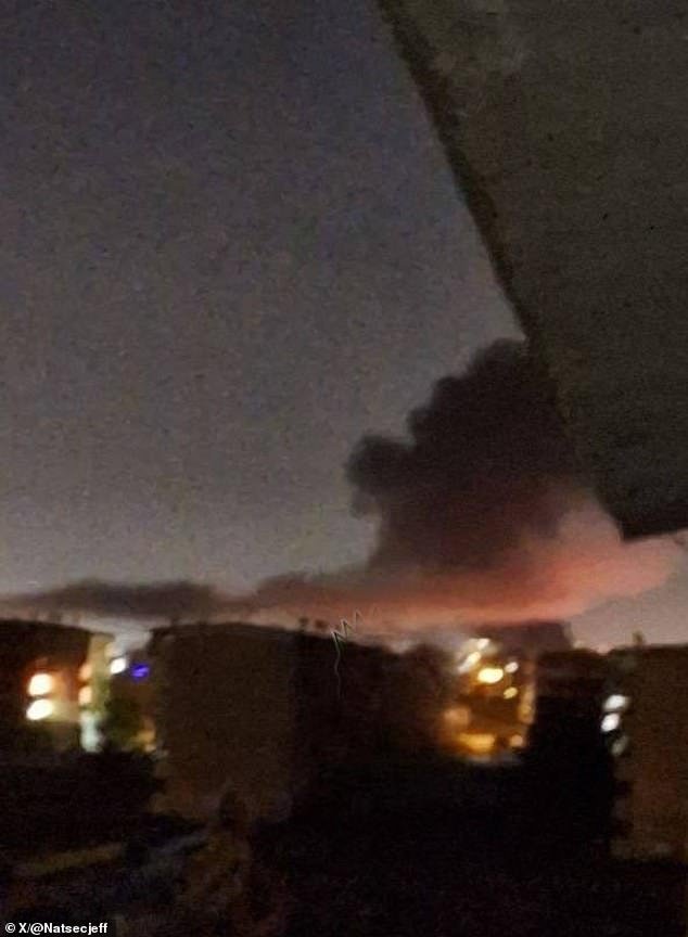 The strikes hit at least one target in Iran, US officials confirmed.  The extent of the damage and the exact location of the attack is unclear (unconfirmed image)
