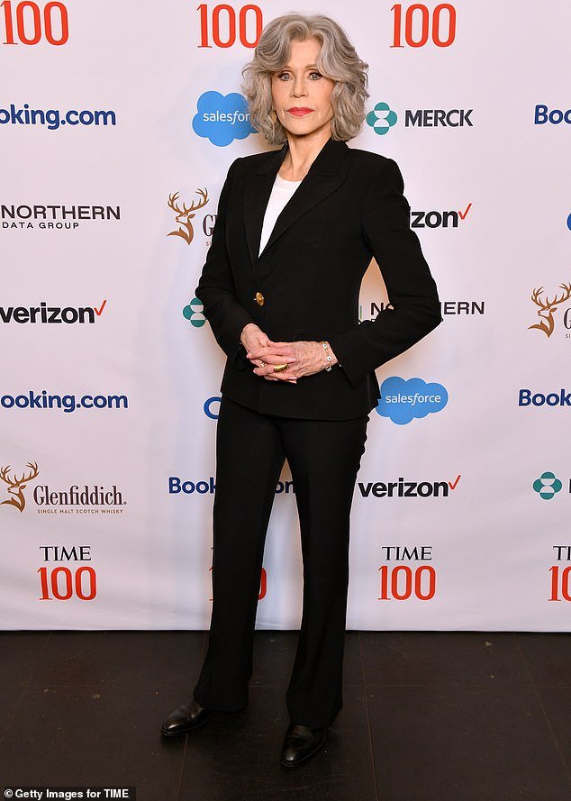 Jane Fonda, 86, looked incredibly youthful in a stylish ensemble as she attended the Time 100 Summit in New York City on Wednesday
