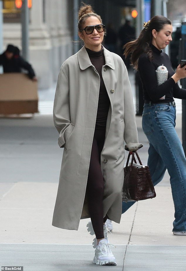 Jennifer Lopez, 54, showed off her toned figure in a casual ensemble as she enjoyed a solo outing in New York City on Saturday