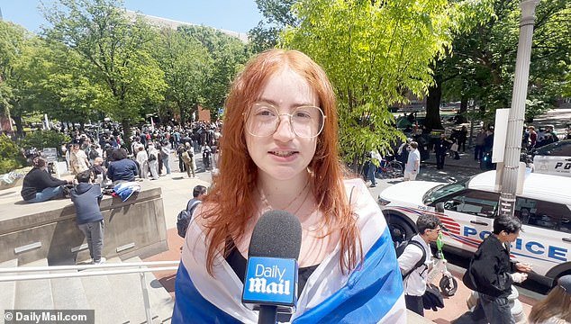 Skyler Sieradzky, a Jewish GWU student whose grandparents survived the Holocaust, said the ongoing pro-Gaza protests on campus have scared her and that hearing the rhetoric calling for Israel's destruction is alarming.