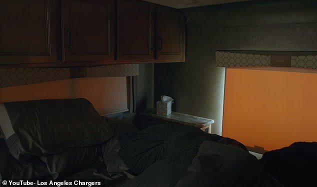 And this is where Harbaugh sleeps at night, with the coach saying the RV offered 