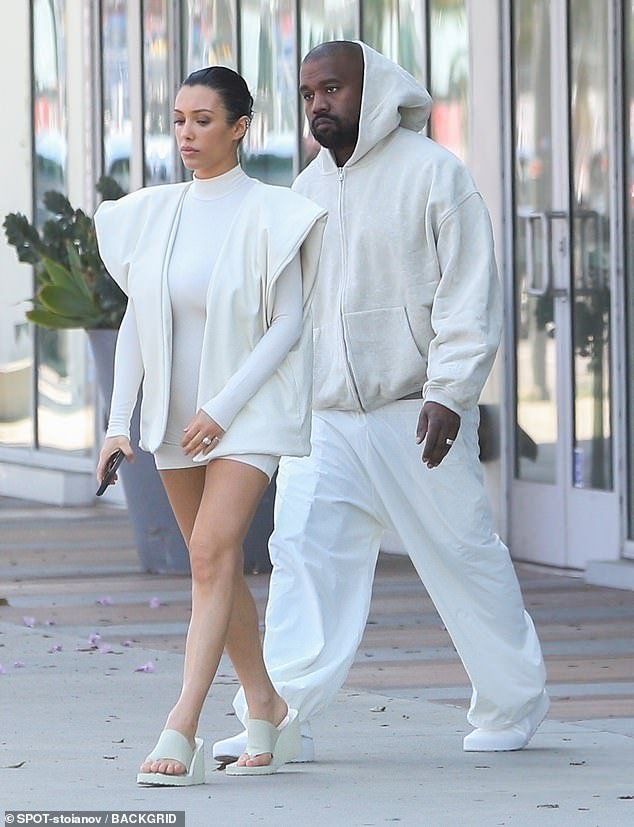 Kanye West and his wife Bianca Censori put on a typically daring style on Sunday as they stepped out after the rapper was declared a battery suspect after allegedly punching a man at Chateau Marmont