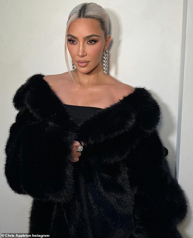 Kim Kardashian showed off her new ice blonde look this week on her hairdresser Chris Appleton's Instagram