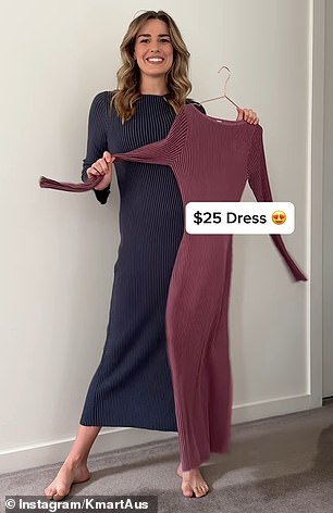 Kmart Australia's very trendy Boat Neck Midi Dress is hitting shelves as autumn arrives and the weather starts to cool