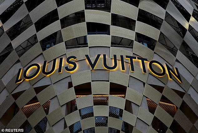 Fashion interests: LVMH, one of Europe's most valuable companies and home to brands like Louis Vuitton and Tiffany, reported a 3% sales increase in the first quarter