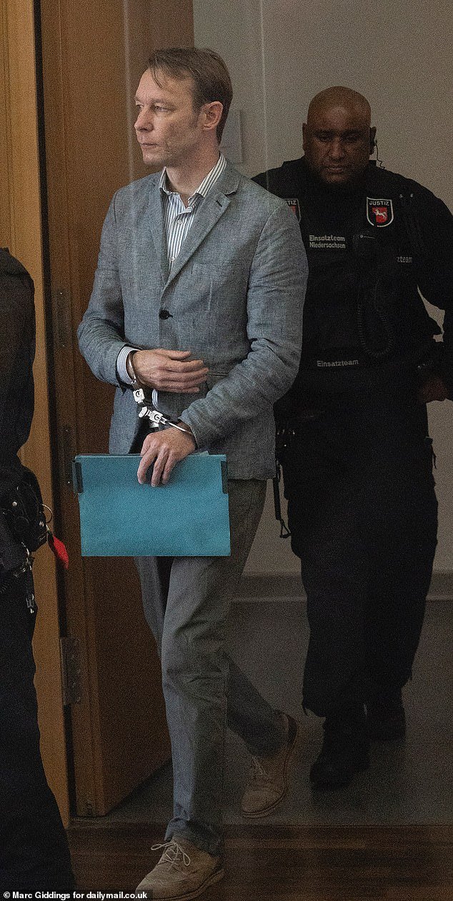 Christian Brueckner arrives in court in Braunschweig, Germany, charged with sex crimes