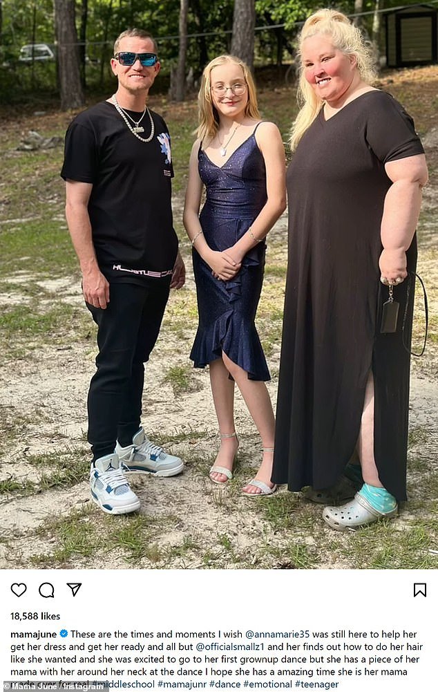 Mama June' Shannon posted a sweet Instagram slideshow of her and her husband Justin Stroud helping her granddaughter Kaitlyn, 11, prepare for her 