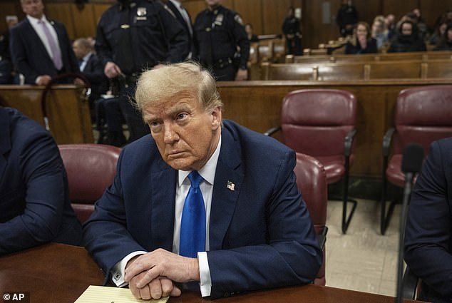 Former President Donald Trump is in criminal court for his hush money trial on April 22, 2024. Trump is accused of falsifying internal company records as part of an alleged scheme to bury stories he believed could damage his 2016 presidential campaign.