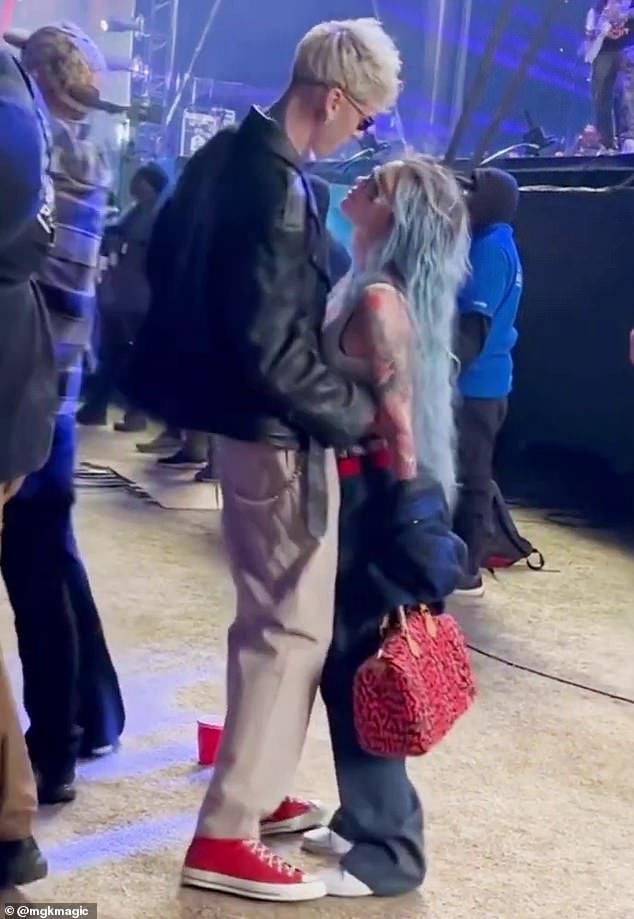 The 37-year-old actress and the 34-year-old rapper showed off their affection for each other as they slow-danced during Jelly Roll's set at the annual festival, according to TMZ