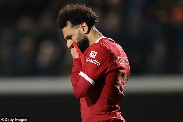 Mo Salah missed a crucial chance in the first half as Liverpool were knocked out of the Europa League by Atalanta