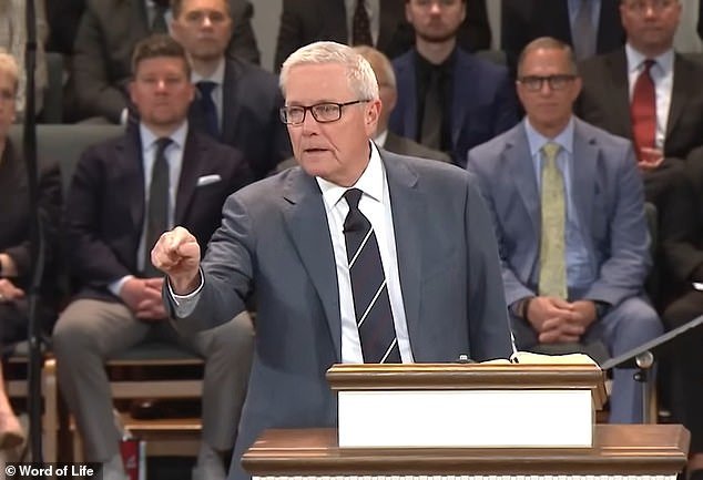 Loran Livingston devoted several minutes of his sermon at the Central Church of North Carolina, in Charlotte, to trashing Donald Trump's MAGA Bible as 