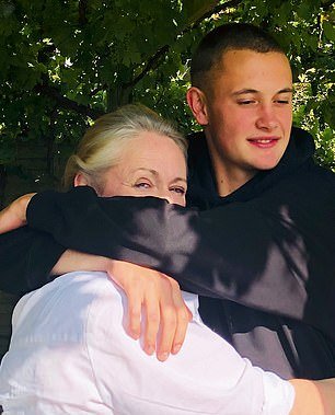 Jackson with his mother, Kathryn, on his 18th birthday in 2020.