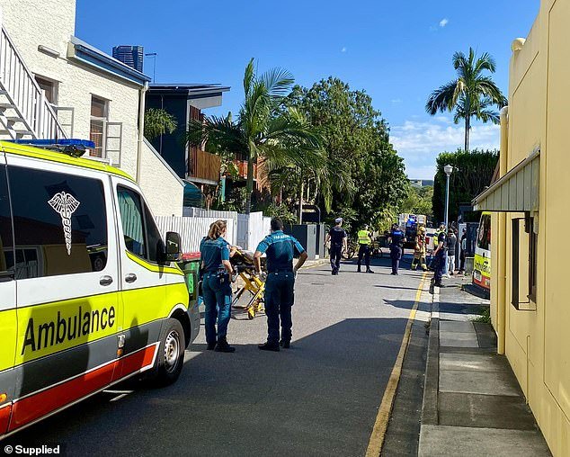 Residents reported hearing an explosion at around 9.15am on Saturday morning at the corner of Bowen Terrace and Oxley Lane, New Farm