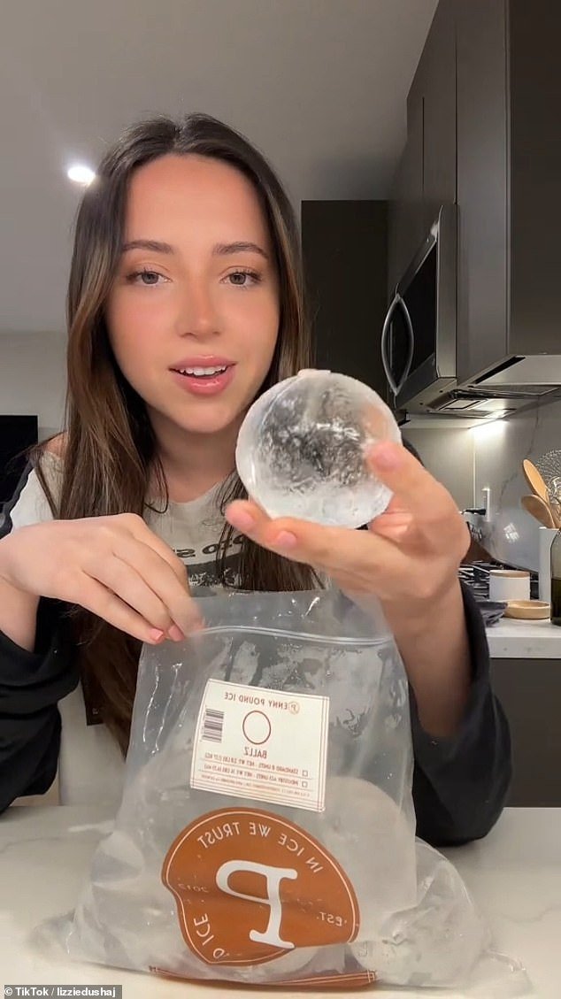 Lizzie Dushaj, a young influencer, decided to buy a $30 bag of specialty cocktail ice cream at the luxury supermarket to test if it really works