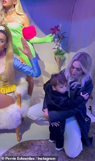 The singer, 30, told how her two-year-old son sweetly shouted 'that's mum!'  when he saw her wax work