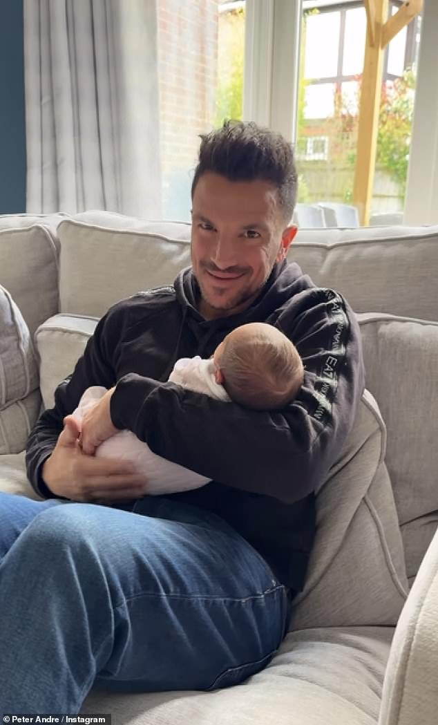 Peter Andre revealed his 'number of choice' for his newborn daughter's name on Instagram on Thursday, but admitted his wife Emily is 'not thrilled'