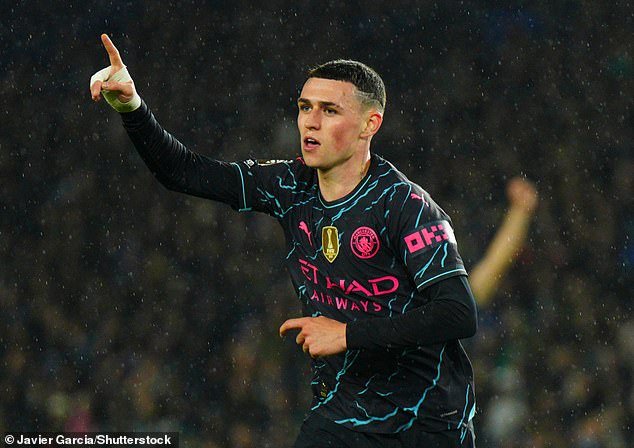 Phil Foden (above) has quickly become Pep Guardiola's main man at Manchester City this season