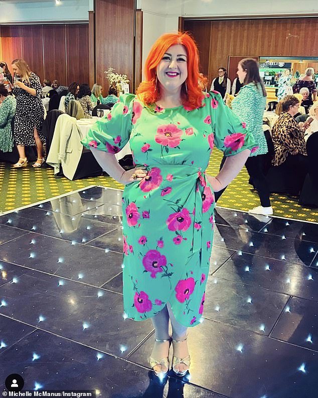 Michelle McManus, 43, looked stunning in a stylish floral dress as she showed off her impressive weight loss on Instagram on Monday