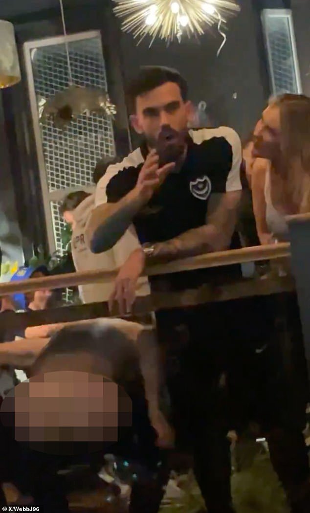 Portsmouth's wild promotion celebrations took a brutal turn when Joe Rafferty pranked the fans as captain Marlon Pack tried to give a speech to cheering fans in the pub