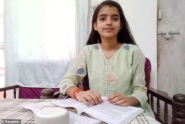 Nikita (pictured), from the Basti district of Uttar Pradesh in northern India, told her Amazon Alexa to play sounds of a dog barking to scare off a group of monkeys in her kitchen.