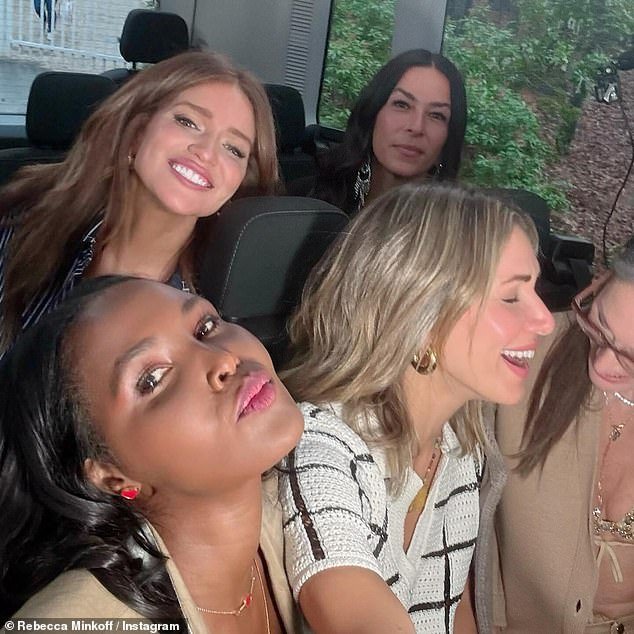 The 43-year-old, a high-level Scientologist, was pictured in a sprinter van with some of her new co-stars as they filmed a 'gal's trip' for the show's upcoming 17th season.