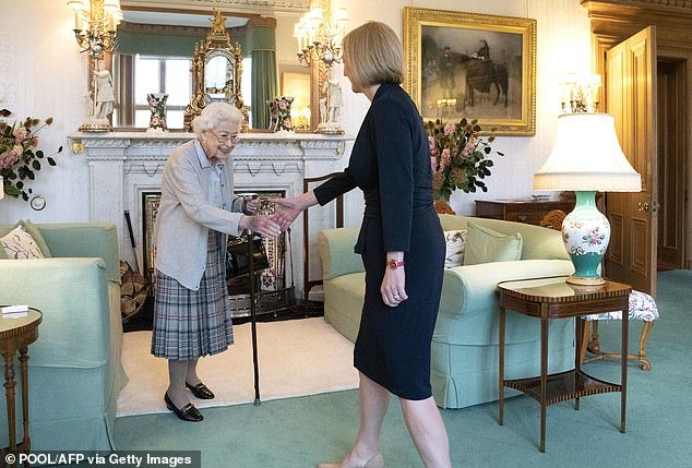 Mrs Truss visited Britain's longest-serving monarch at her beloved Balmoral Castle in Scotland just two days before her death in September 2022