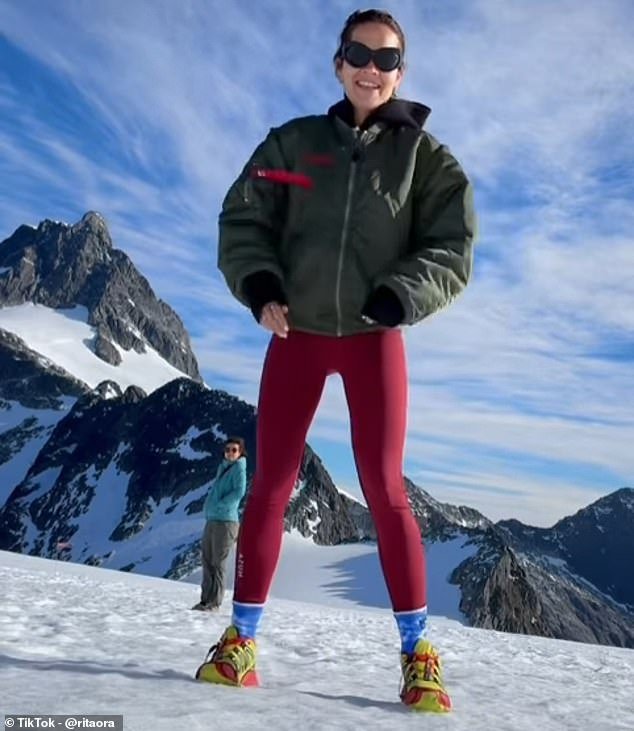 Rita Ora, 33, celebrated Earth Day by sharing photos and clips from her time in New Zealand on her Instagram on Tuesday