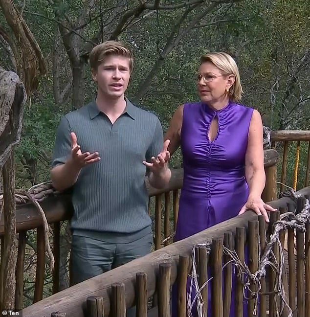 Robert Irwin has revealed the very surprising decision made by I'm A Celebrity producers in light of last week's Bondi massacre.  Pictured with co-host Julia Morris