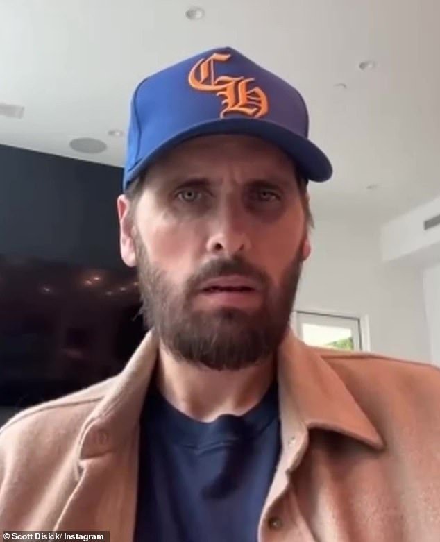 Scott Disick, 40, alerted fans on Instagram in February with a noticeably slimmer face (pictured)