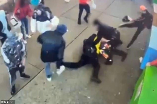 A video of a group of migrants clashing with police in Times Square sparked political fury earlier this year