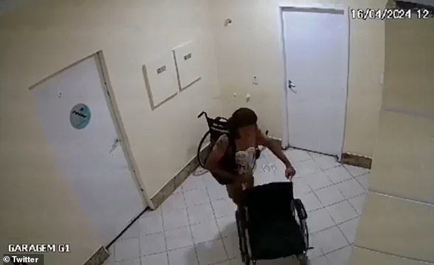 Érika de Souza was seen on surveillance video pushing a wheelchair carrying the lifeless body of her uncle, Paulo Braga, before attempting to withdraw $3,200 from his bank account