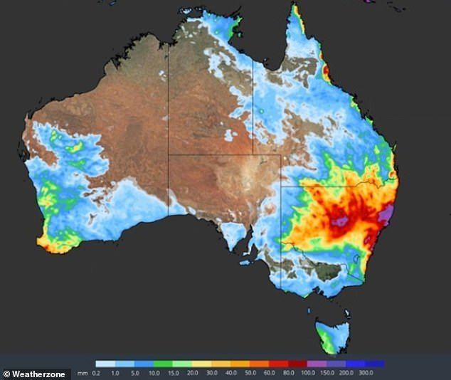 Australia's east coast and parts of the country's southwest are expected to be lashed by heavy rain as a series of weather systems usher in cold and wet conditions
