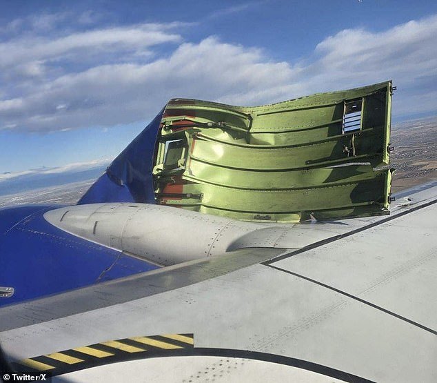 A Southwest Airlines flight made an emergency return to Denver Airport Sunday morning after a Boeing 737 engine bowled off shortly after takeoff
