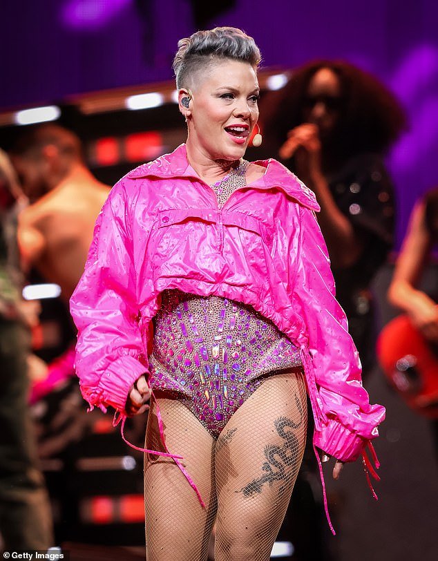 Pink (pictured) completed the Australian leg of her Summer Carnival World Tour in Townsville, QLD, last month, and residents of the regional city paid a unique tribute to her