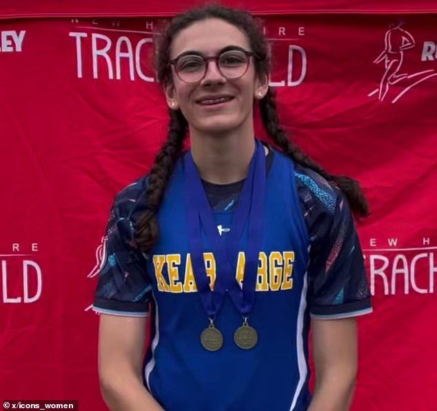In February, she won the girls high jump at the New Hampshire Interscholastic Athletic Association Division 2 state indoor track and field championships.